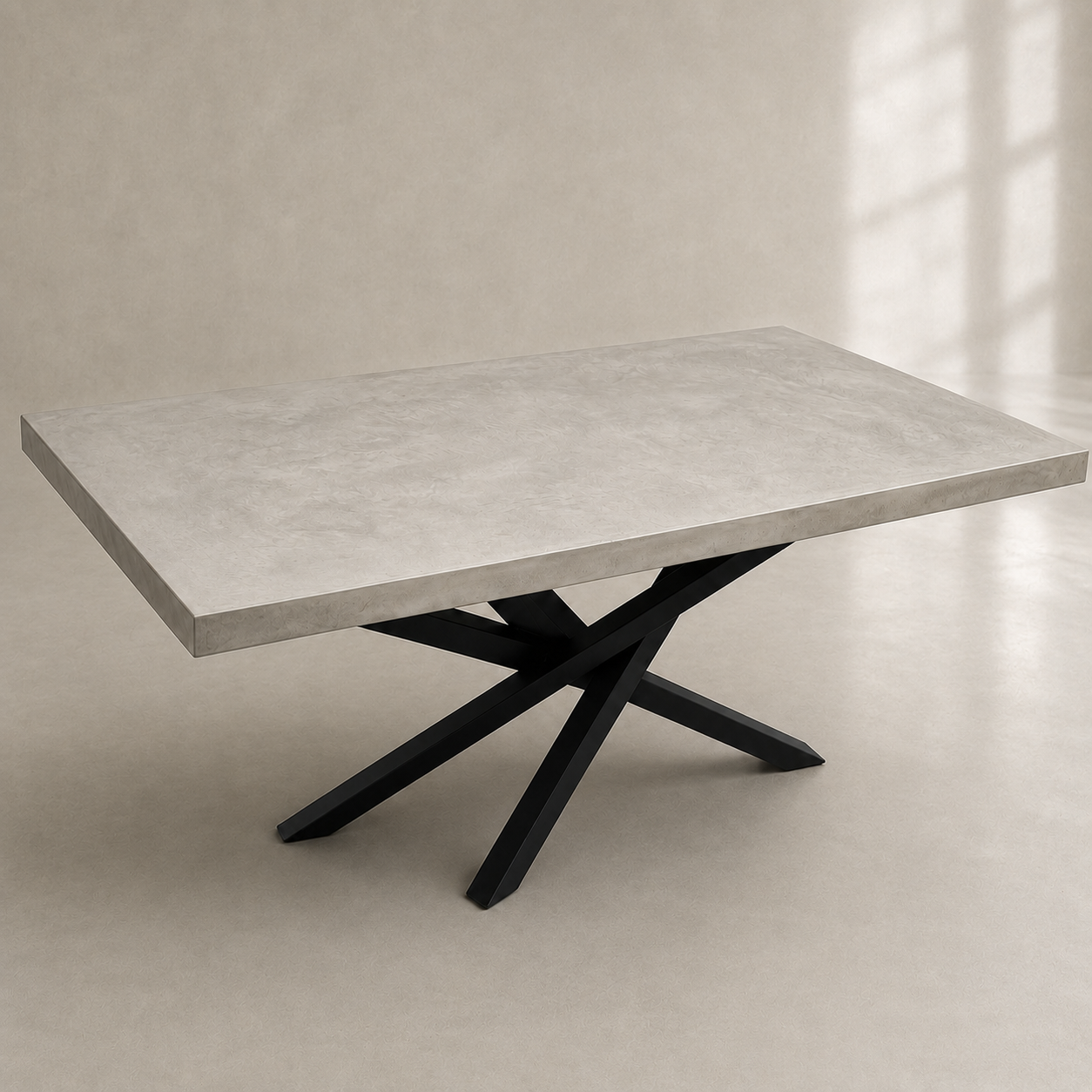 Mat - Tavolo in microcemento grigio calce
