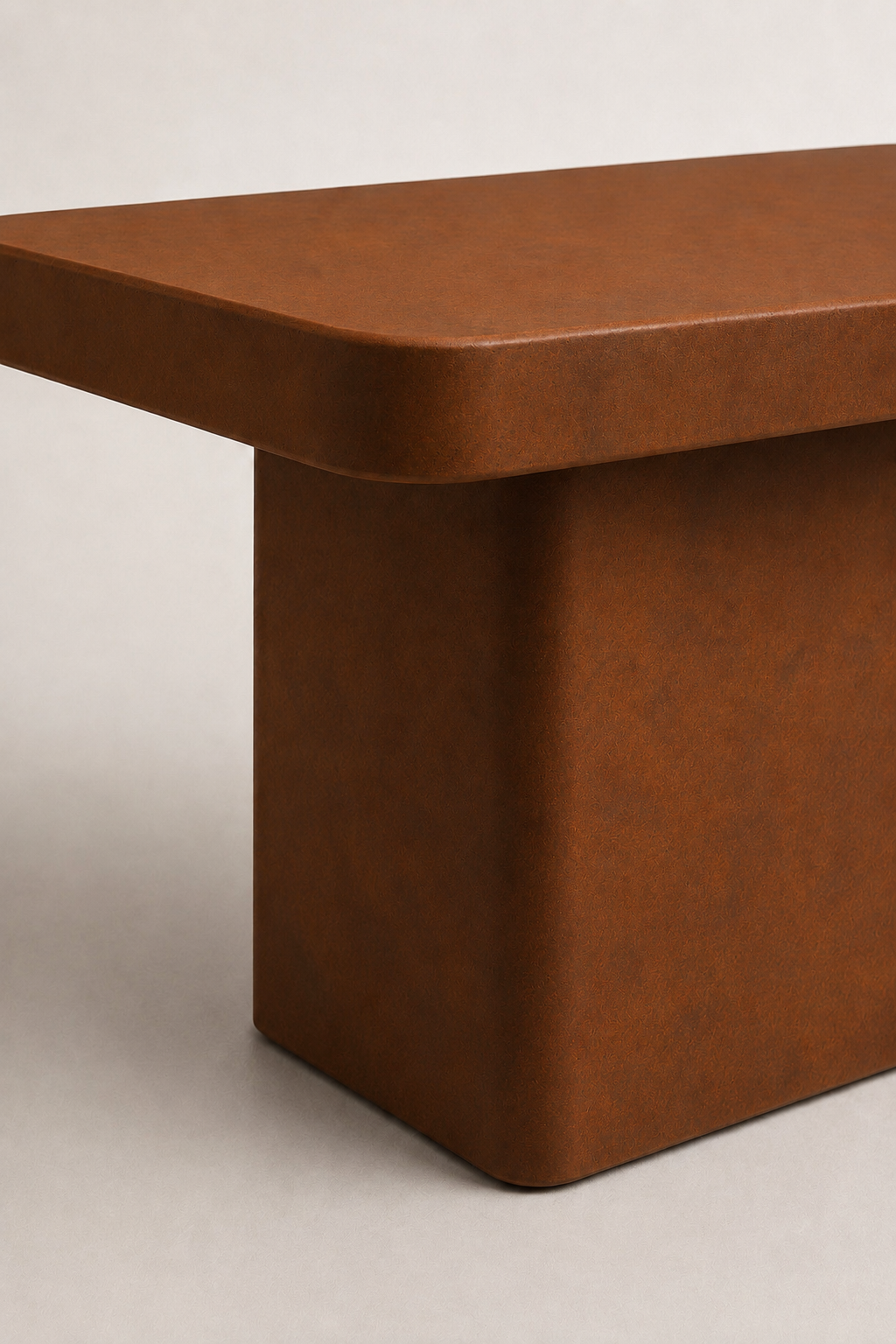 Monolite - Tavolo in microcemento corten