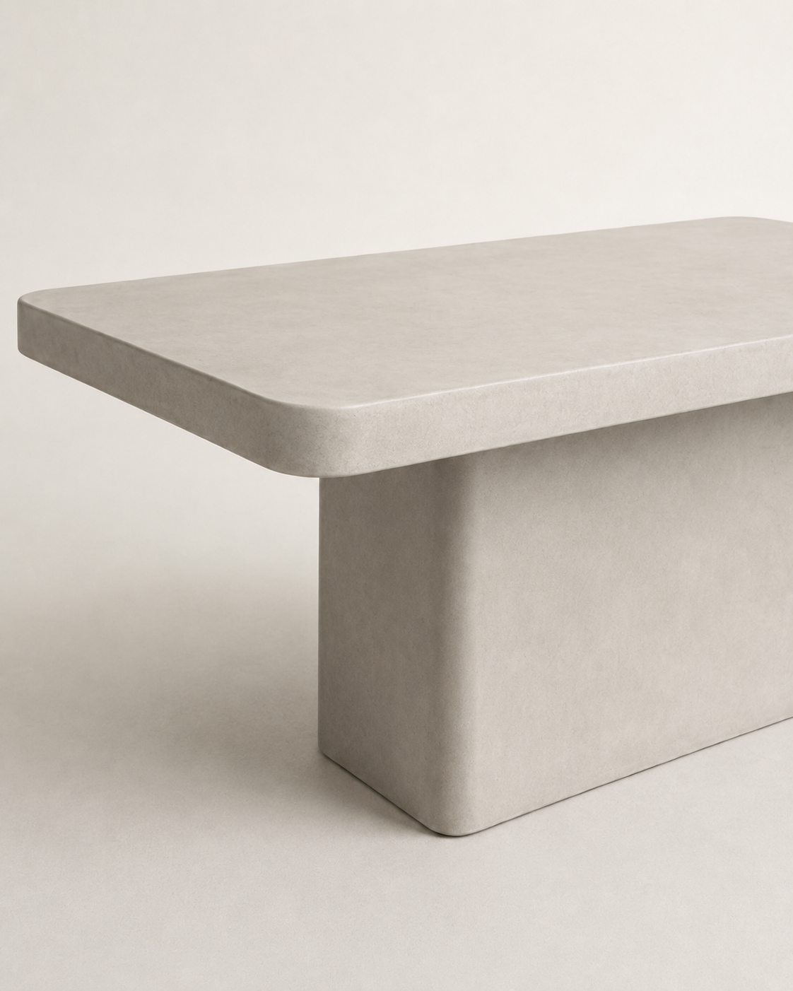 Monolite - Tavolo in microcemento grigio calce