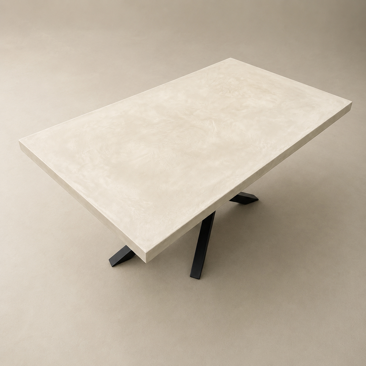 Mat - Tavolo in microcemento bianco vanilla