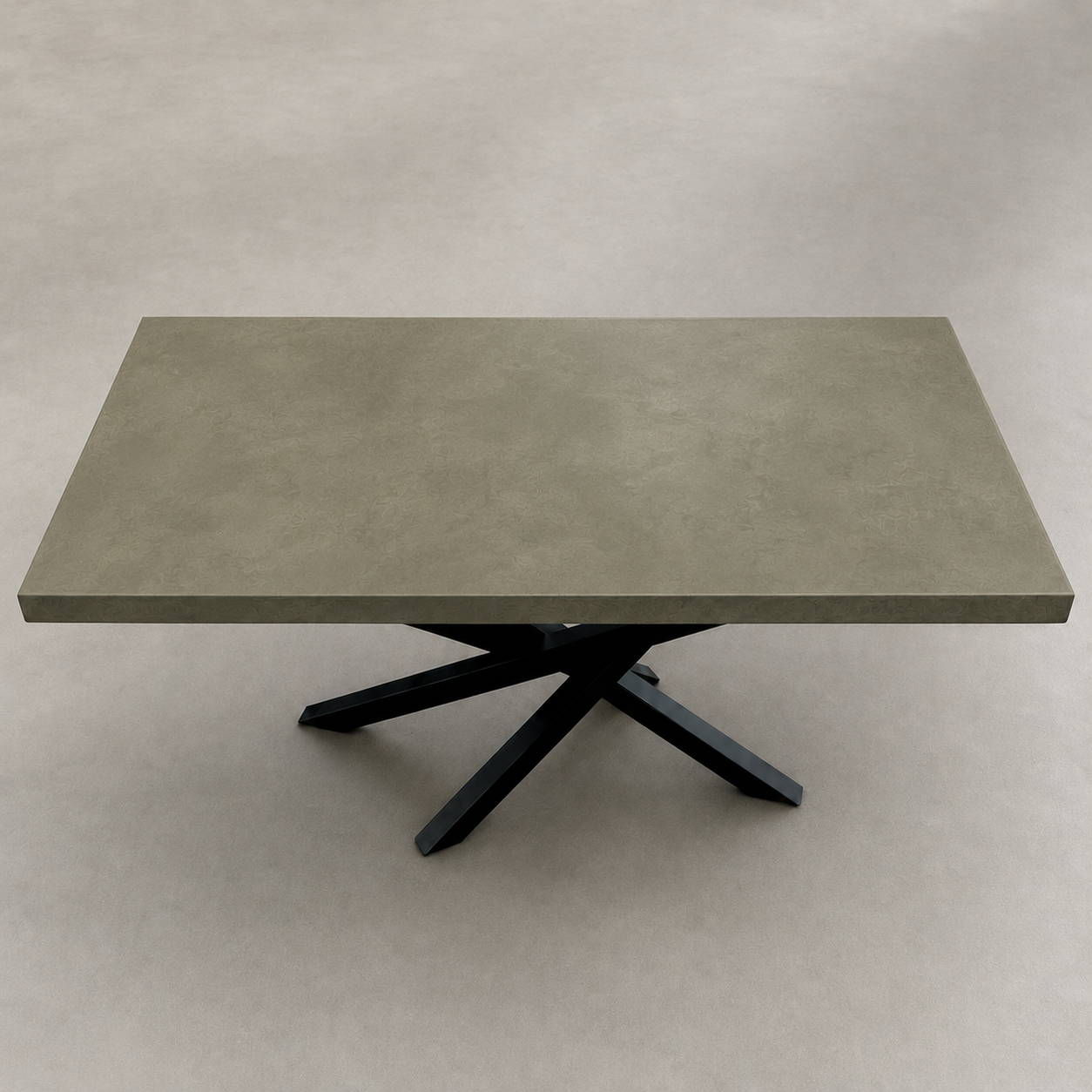 Mat - Tavolo in microcemento verde oliva