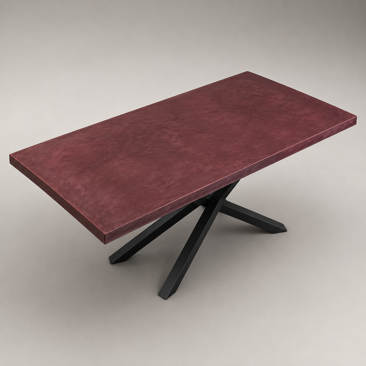 Mat - Tavolo in microcemento rosso burgundy