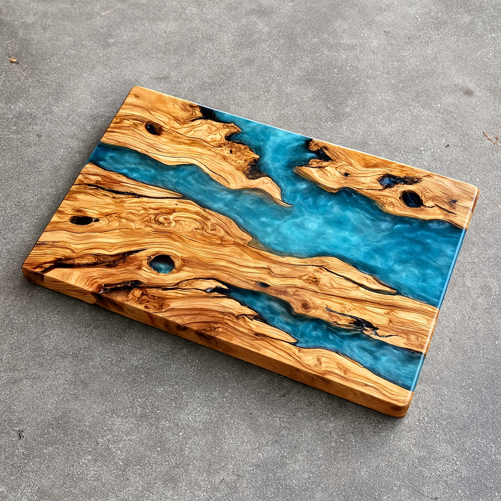 Tagliere in legno e resina