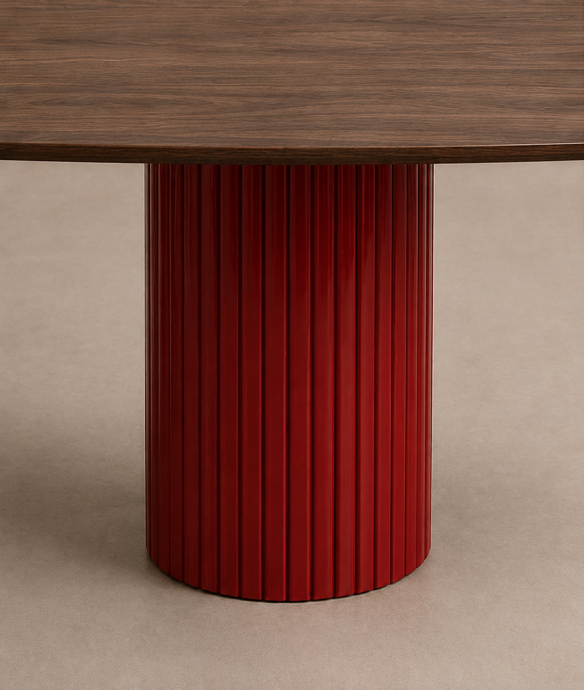 Match Stripes - Tavolo ovale in legno massello