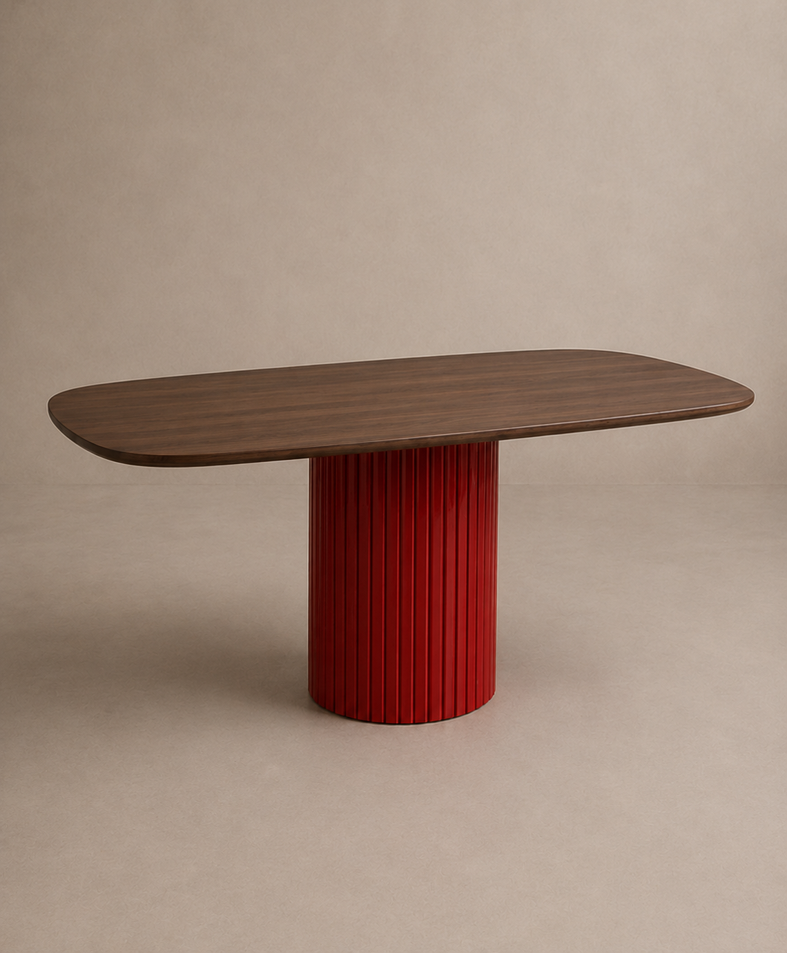 Match Stripes - Tavolo ovale in legno massello