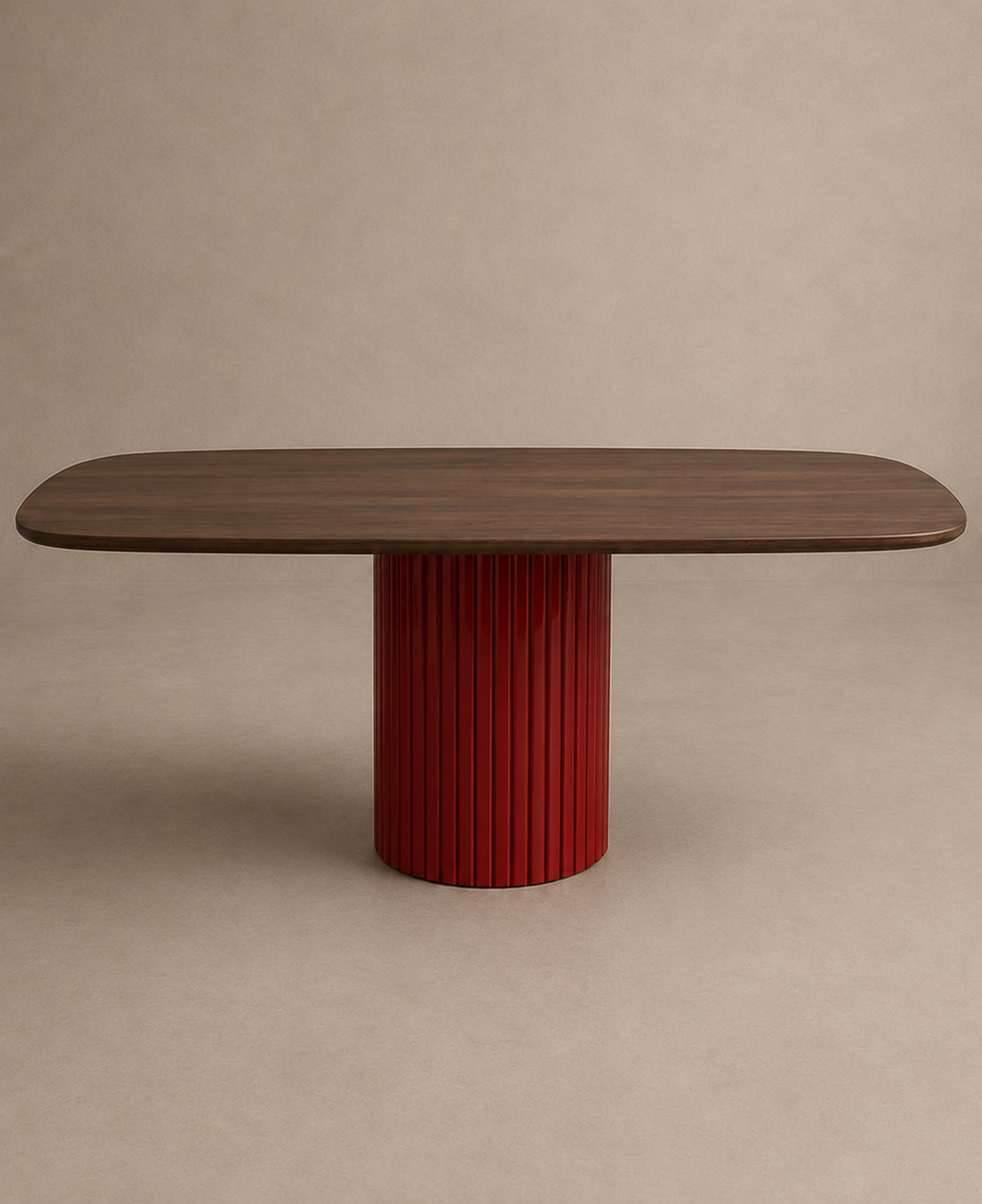 Match Stripes - Tavolo ovale in legno massello