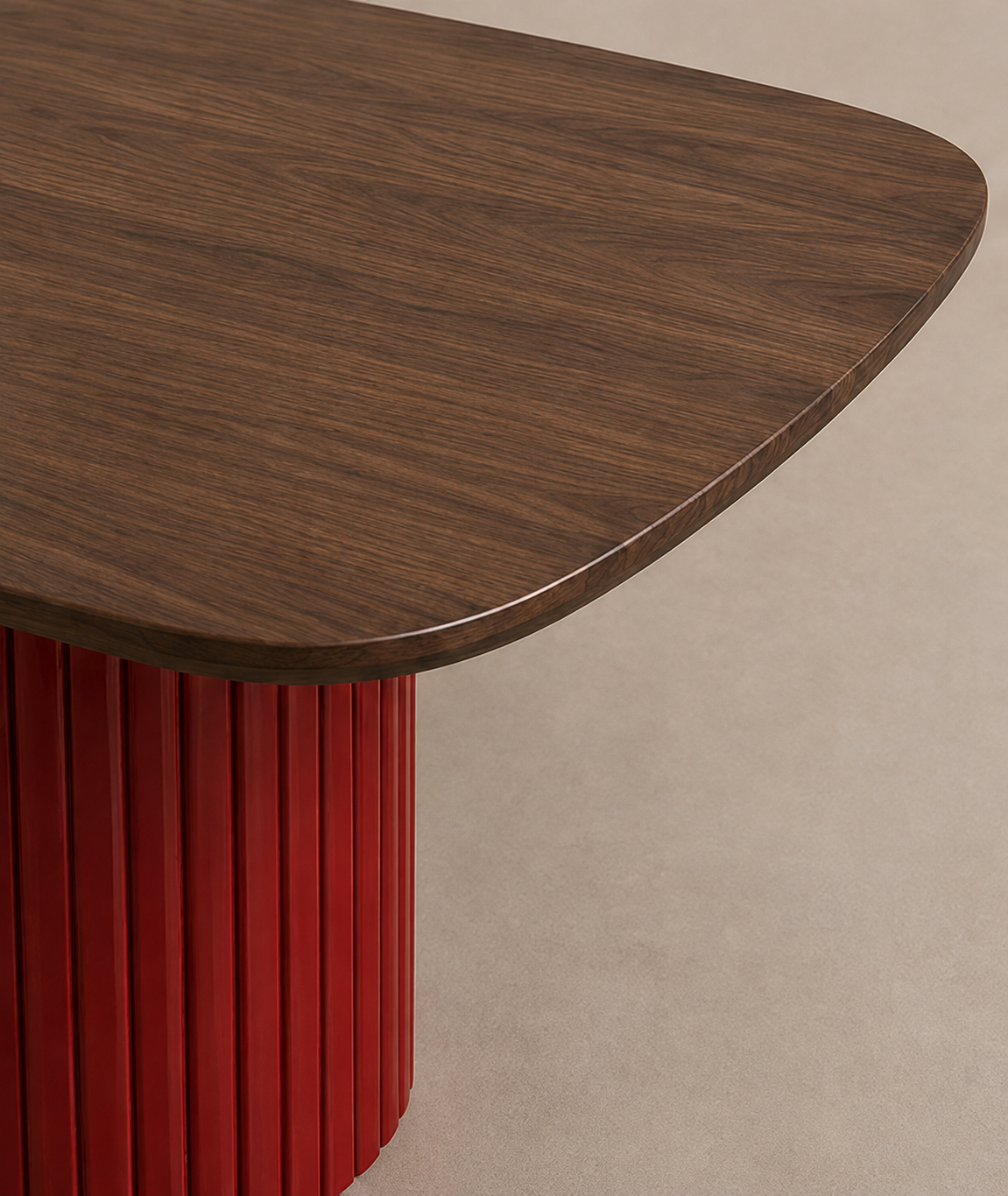 Match Stripes - Tavolo ovale in legno massello