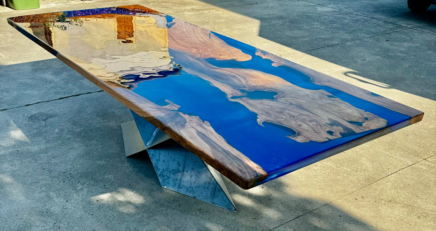 Poseidone - River Table in legno e resina