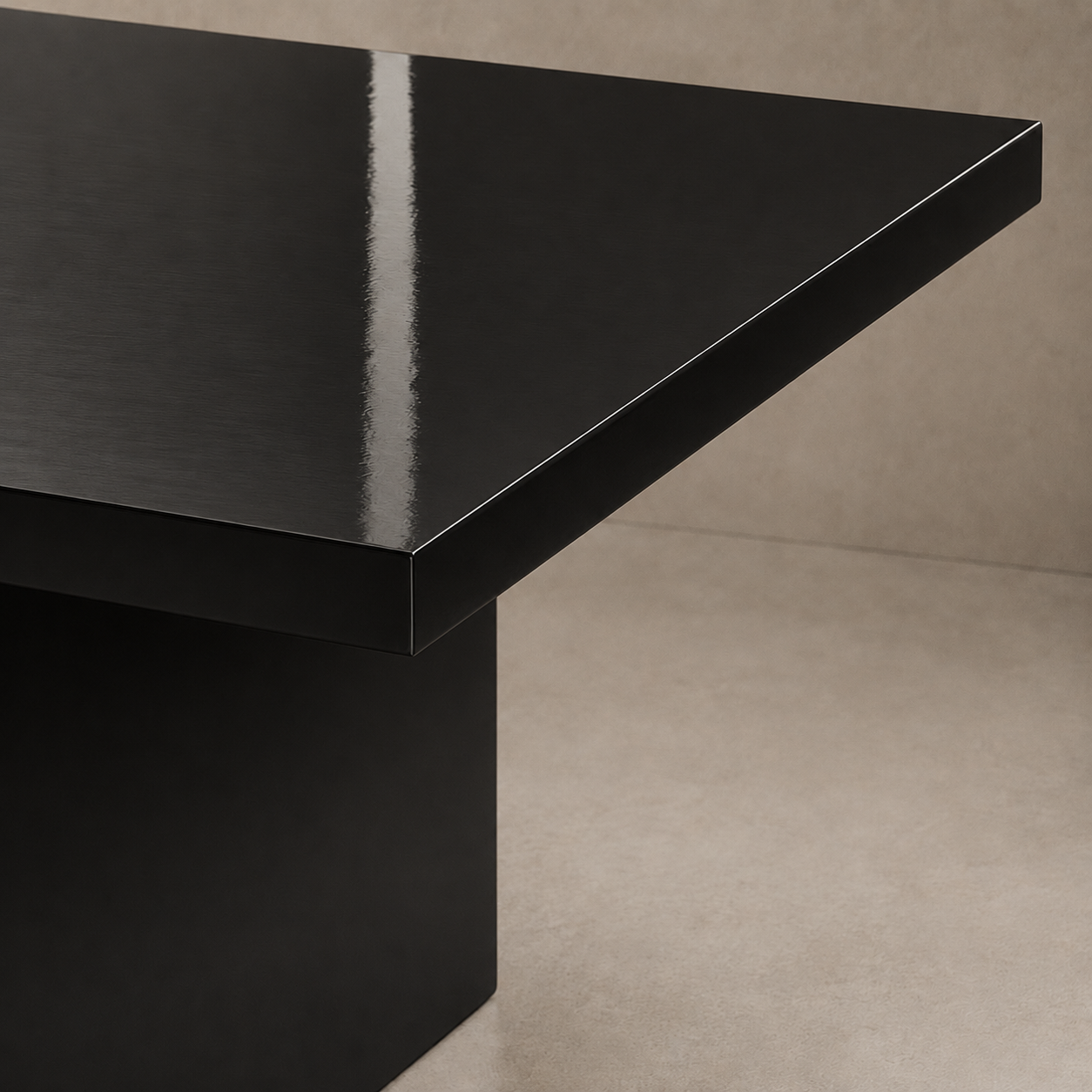 Alfa - Tavolo laccato lucido a specchio Ral 9005