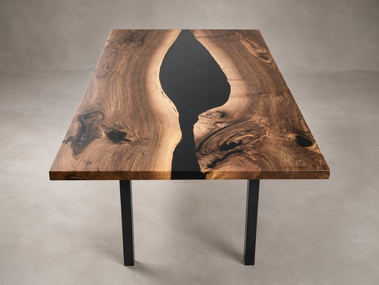 Distinto - Tavolo in legno e resina