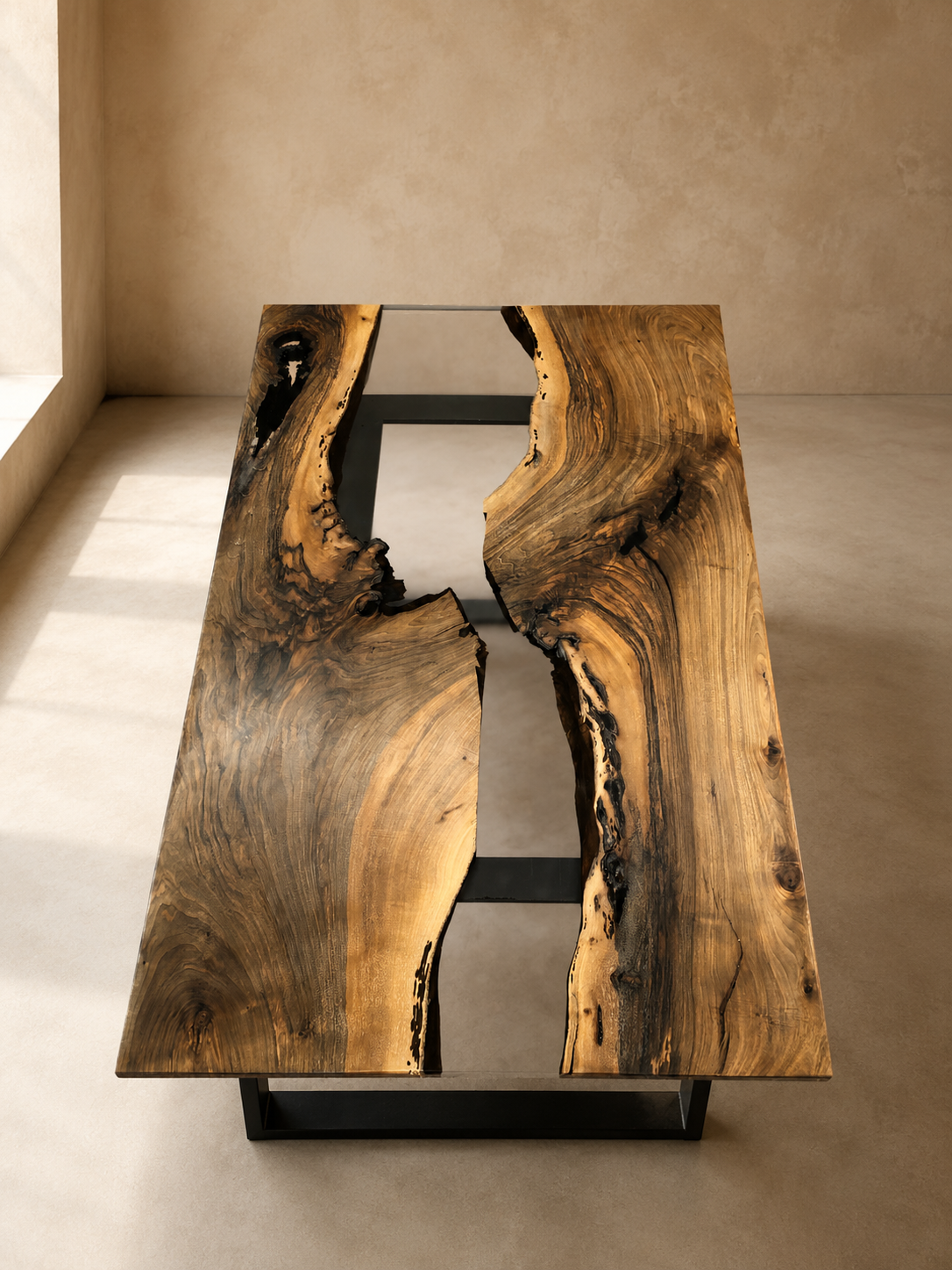 Primitivo - Scrivania in legno e resina