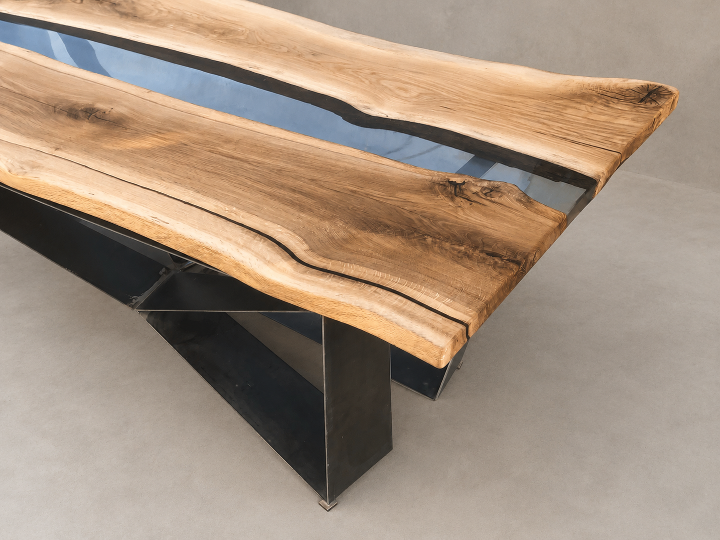 Bold - Tavolo da pranzo in legno e resina