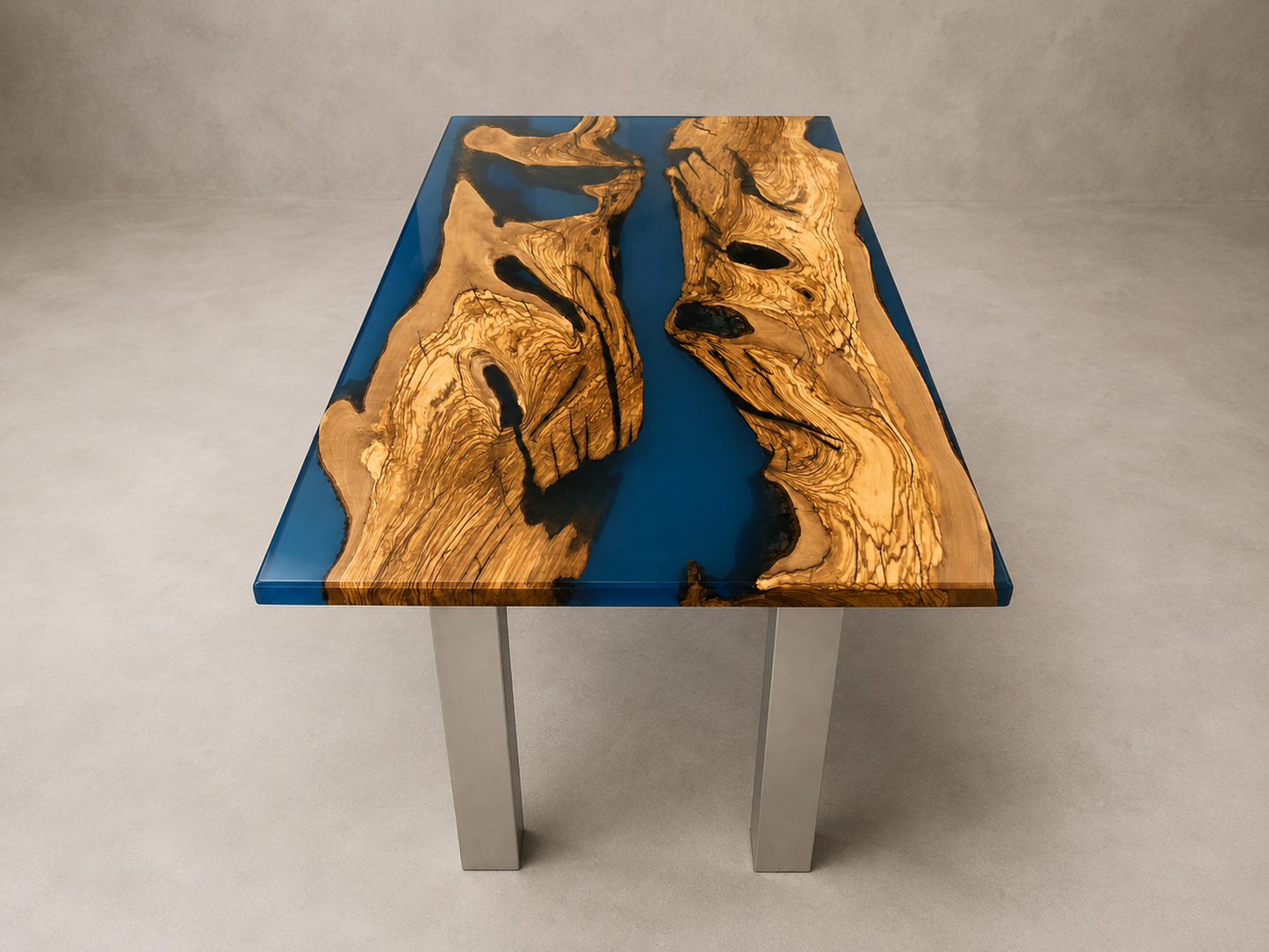 Crystal - Tavolo in legno e resina