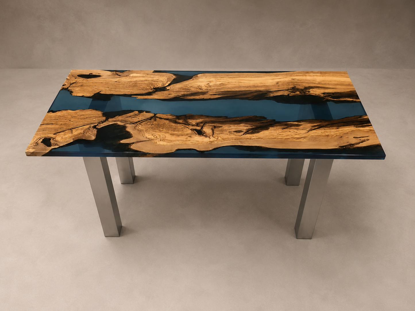 Crystal - Tavolo in legno e resina