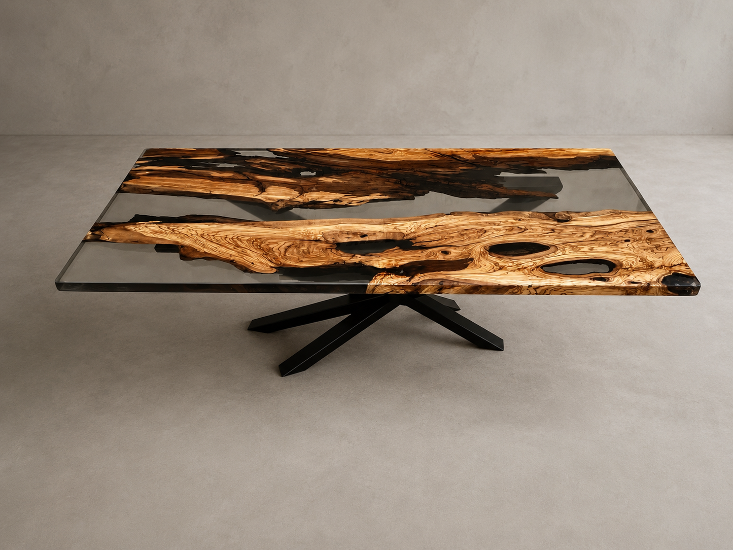 Babylon - Tavolo in legno e resina