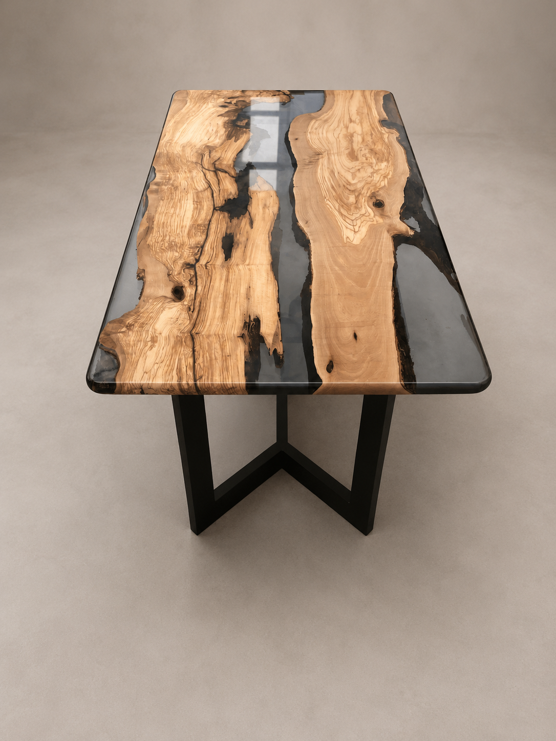 Crack - Scrivania in legno e resina