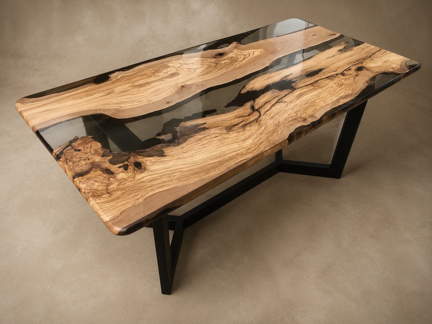 Crack - Scrivania in legno e resina