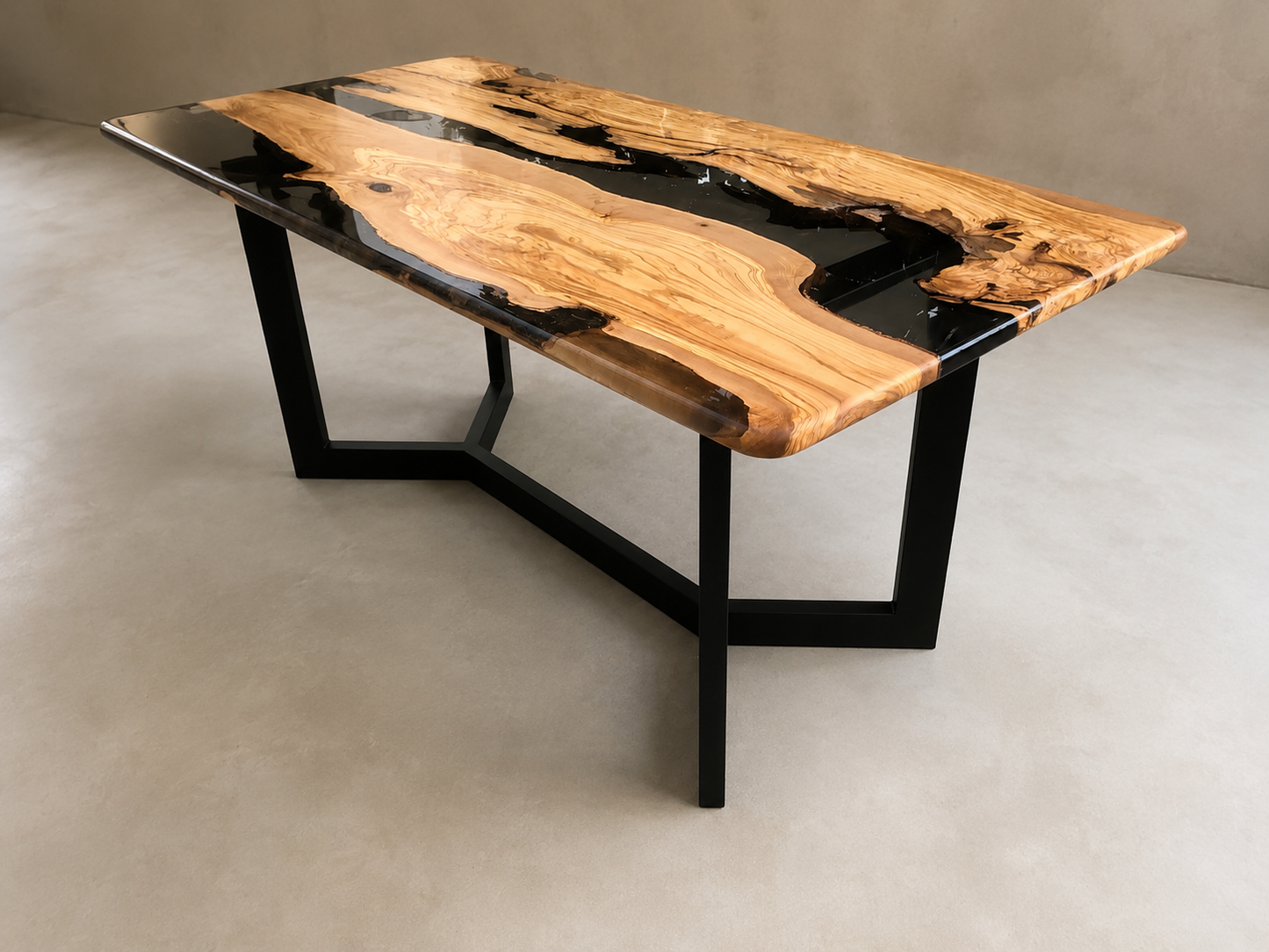 Crack - Scrivania in legno e resina