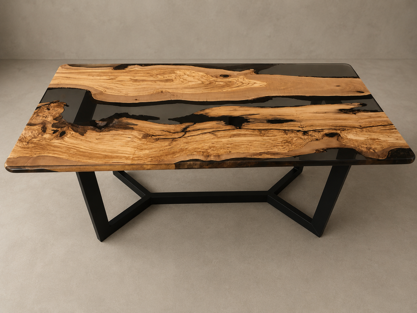 Crack - Scrivania in legno e resina