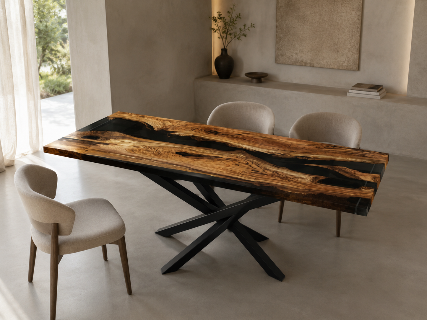DELTA - River Table in legno e resina