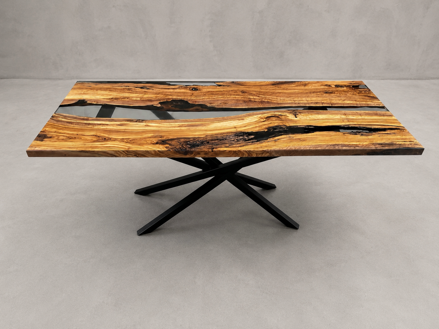 Amazonico - Tavolo da pranzo in legno e resina