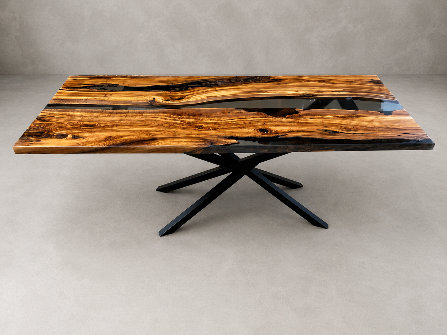 Amazonico - Tavolo da pranzo in legno e resina