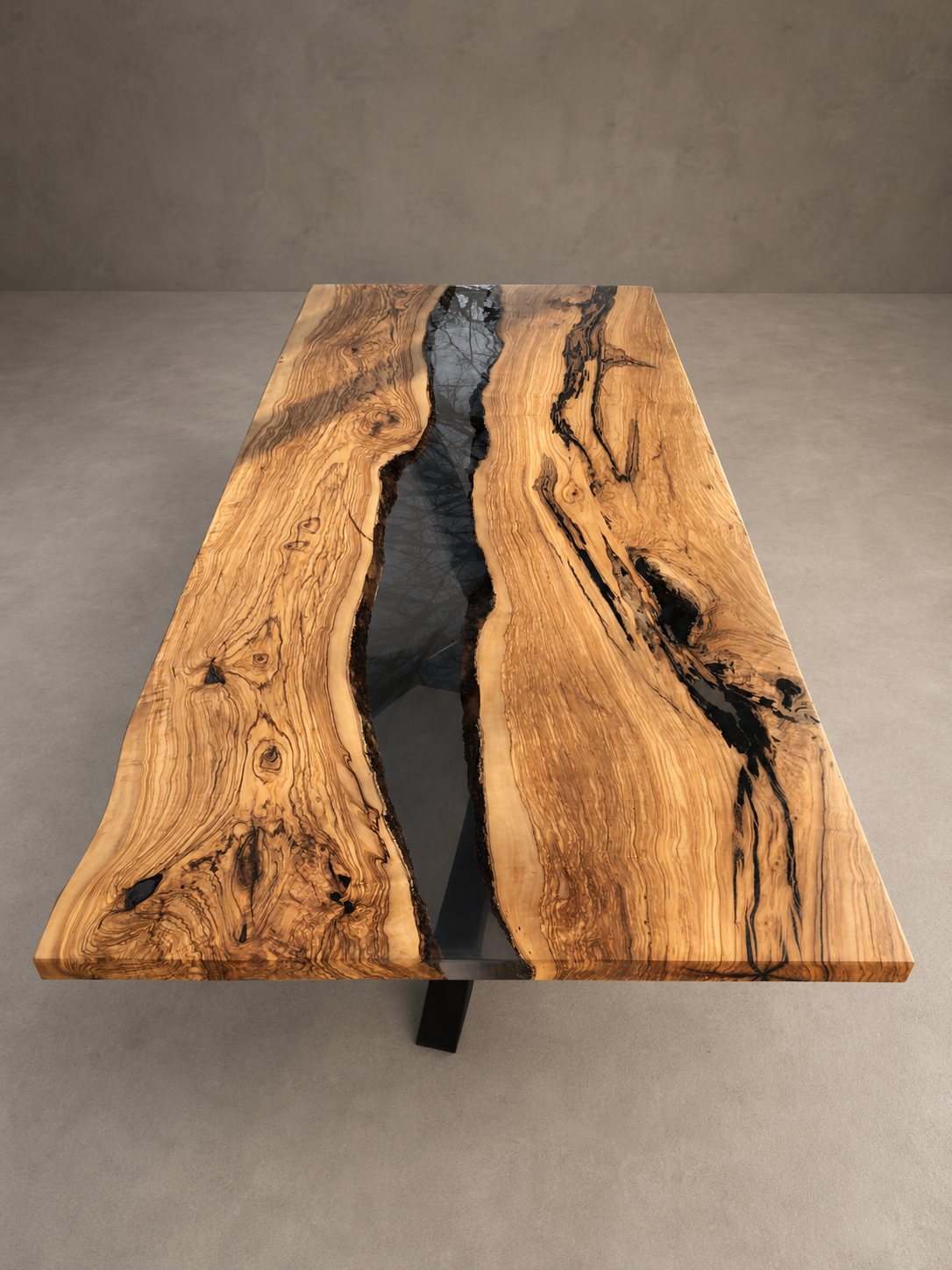 Olivia - Tavolo in legno e resina