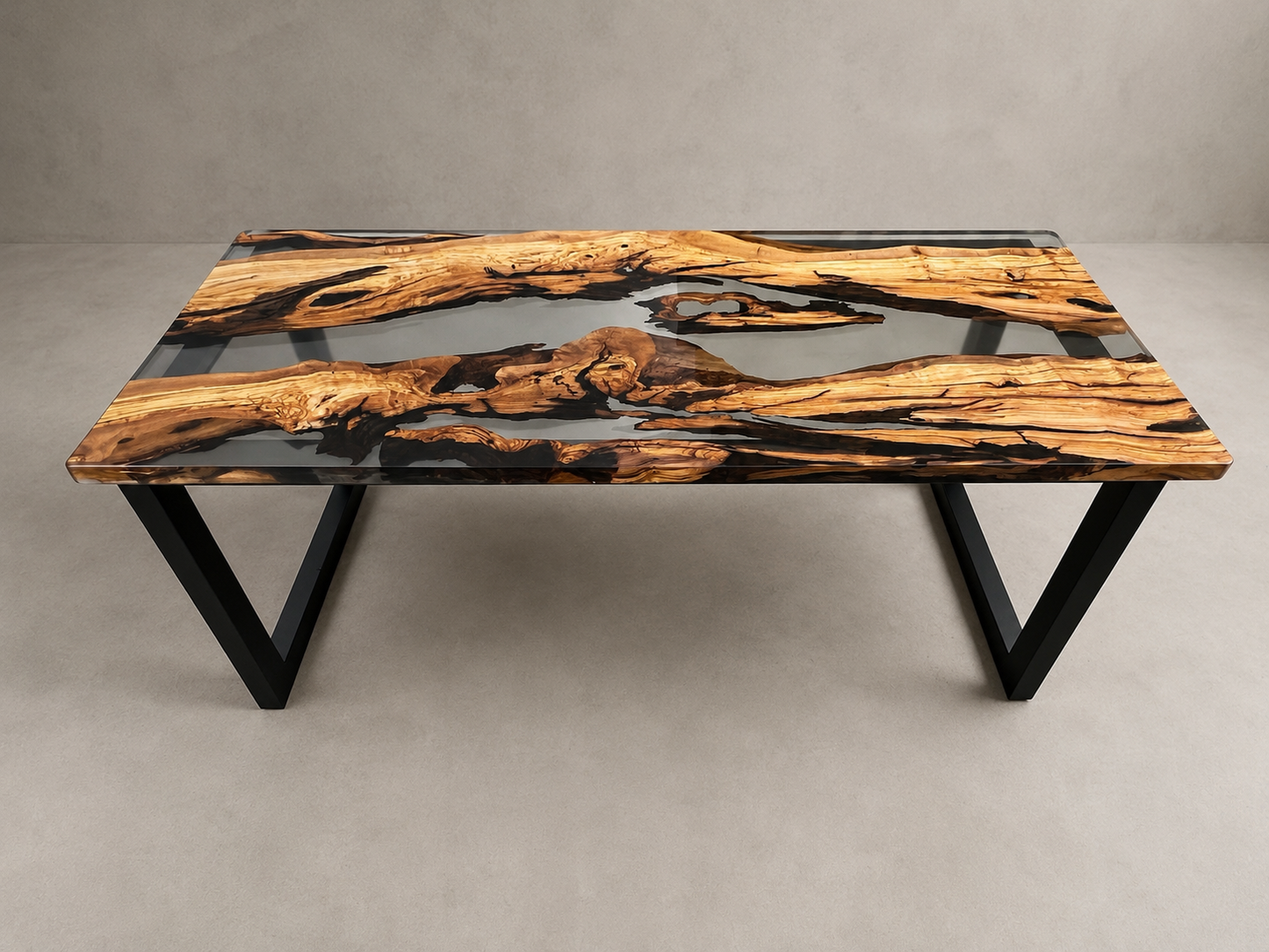 Studio - Scrivania in legno e resina