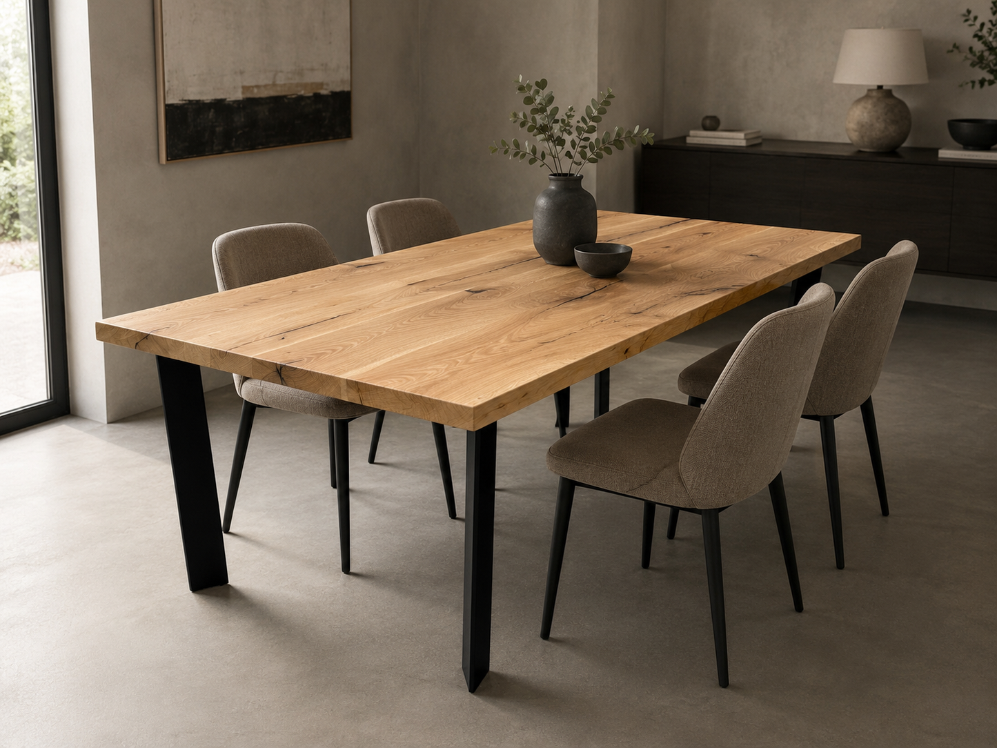 Rover - Tavolo da pranzo in legno massello