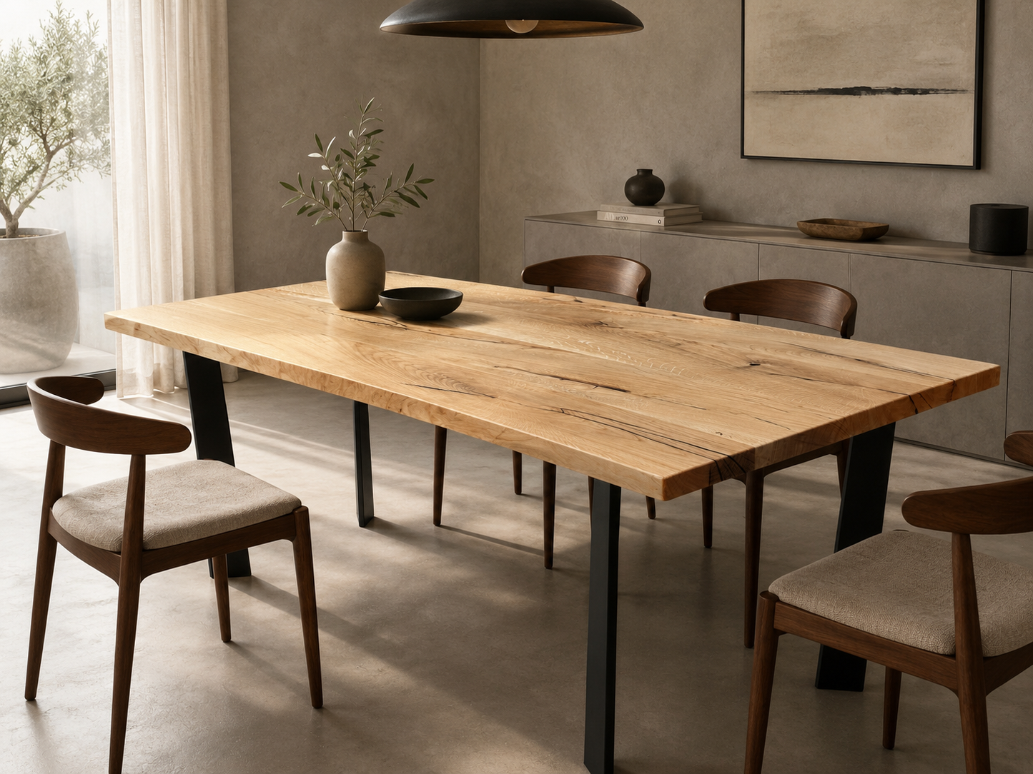 Rover - Tavolo da pranzo in legno massello