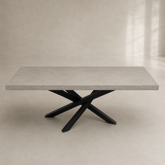 Mat - Tavolo in microcemento grigio calce