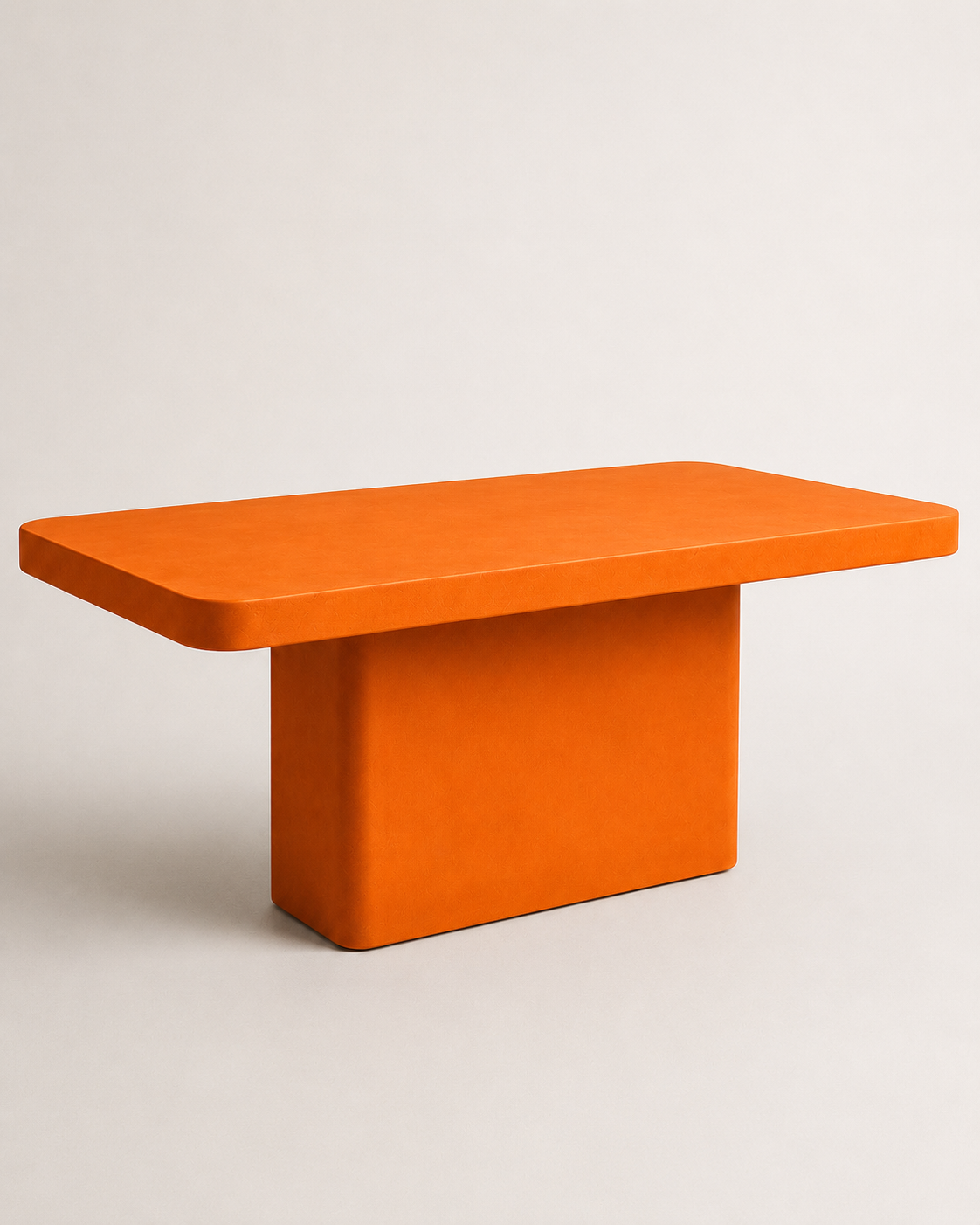 Monolite - Tavolo in microcemento Arancio Hermes