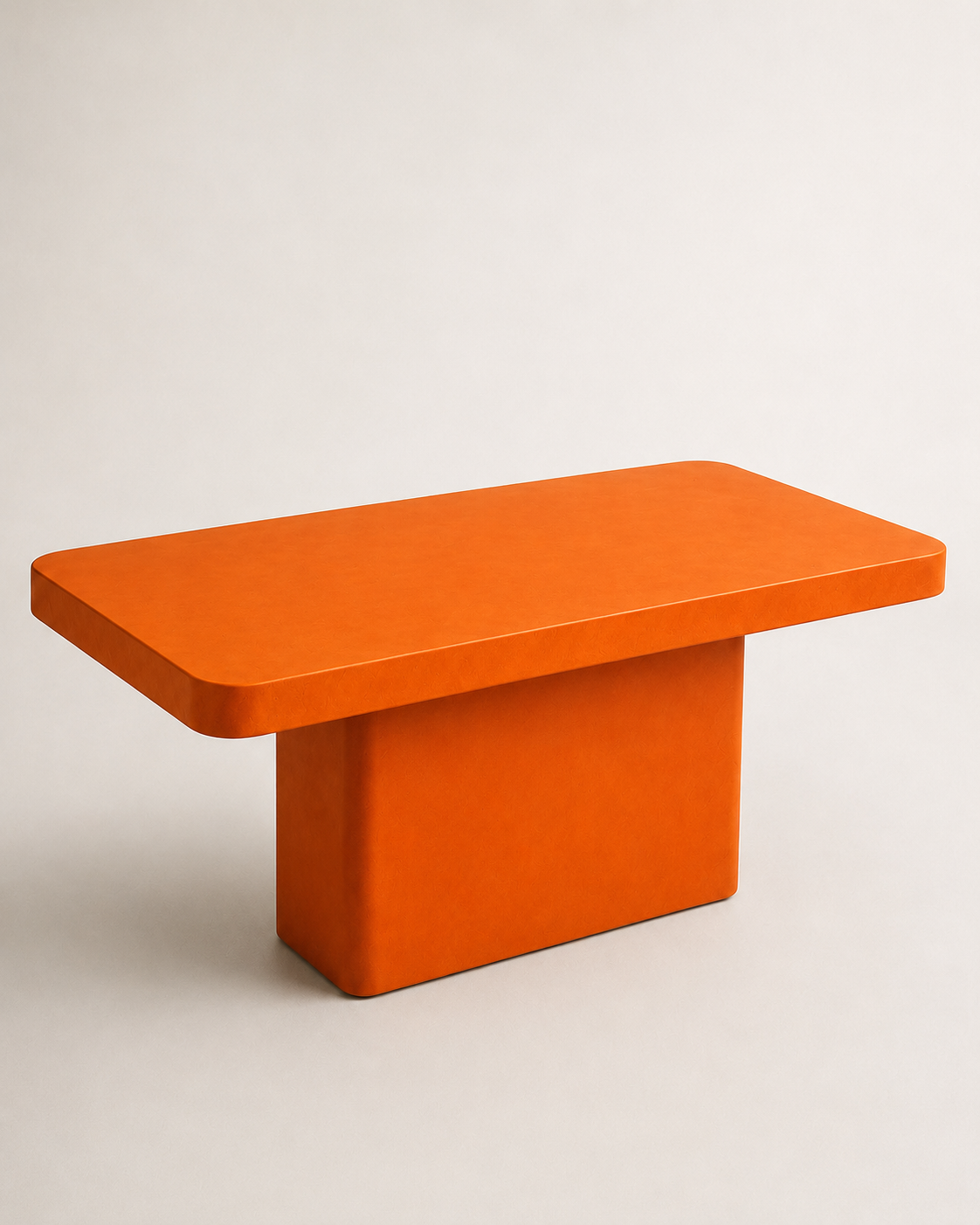 Monolite - Tavolo in microcemento Arancio Hermes