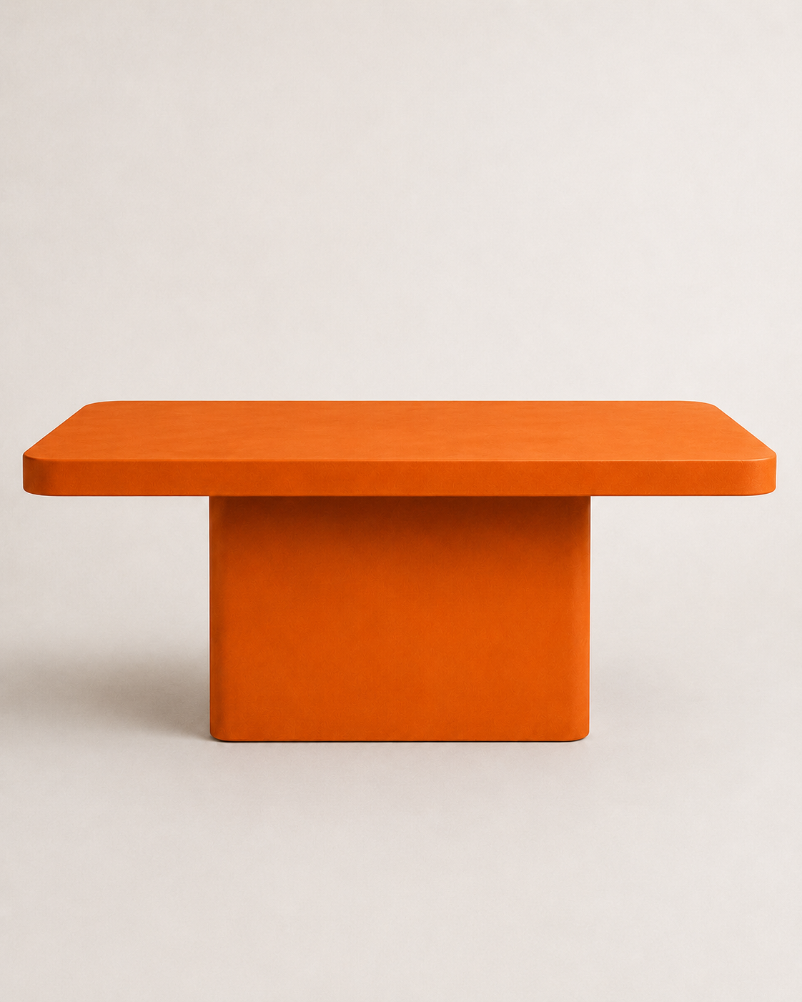 Monolite - Tavolo in microcemento Arancio Hermes