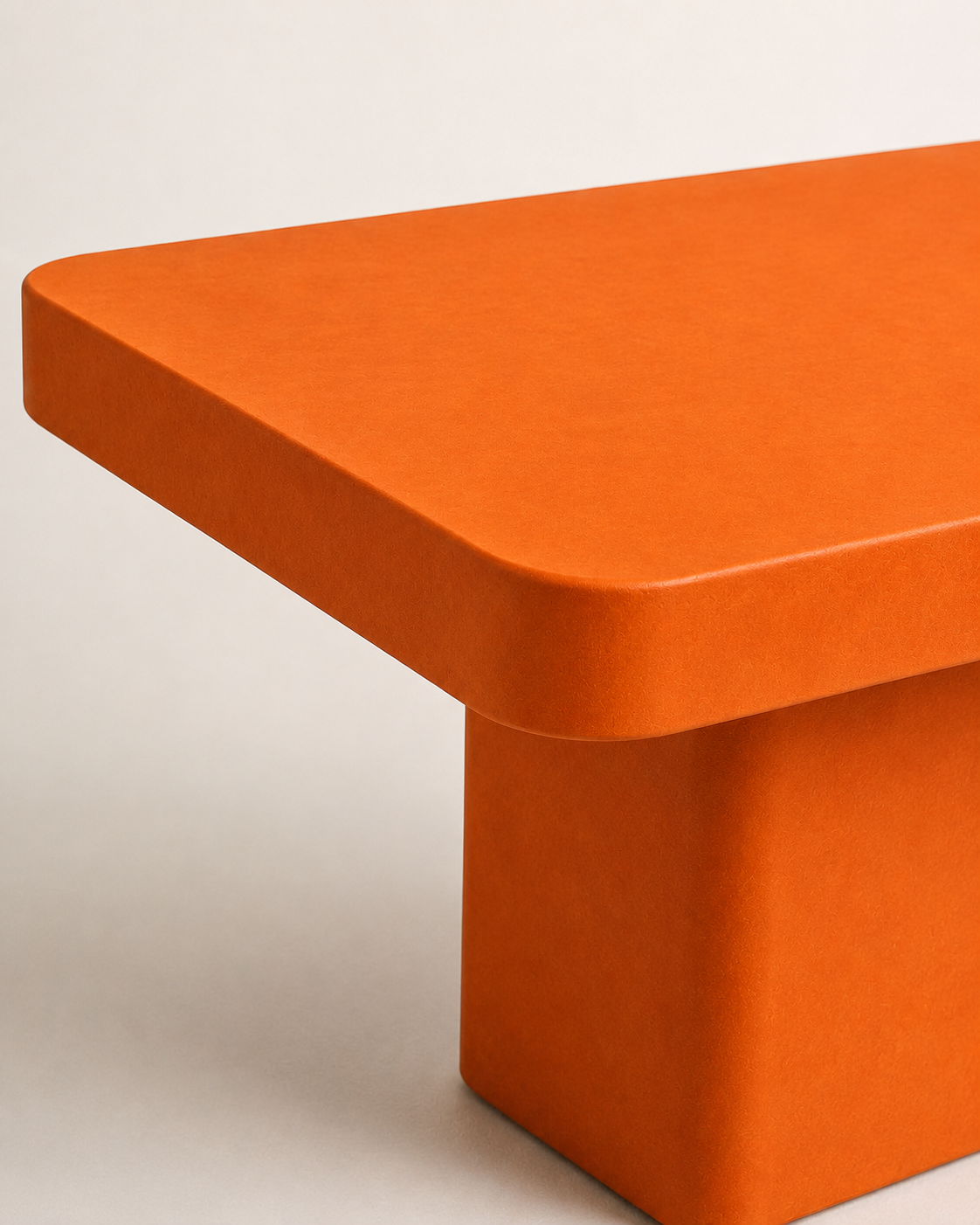 Monolite - Tavolo in microcemento Arancio Hermes