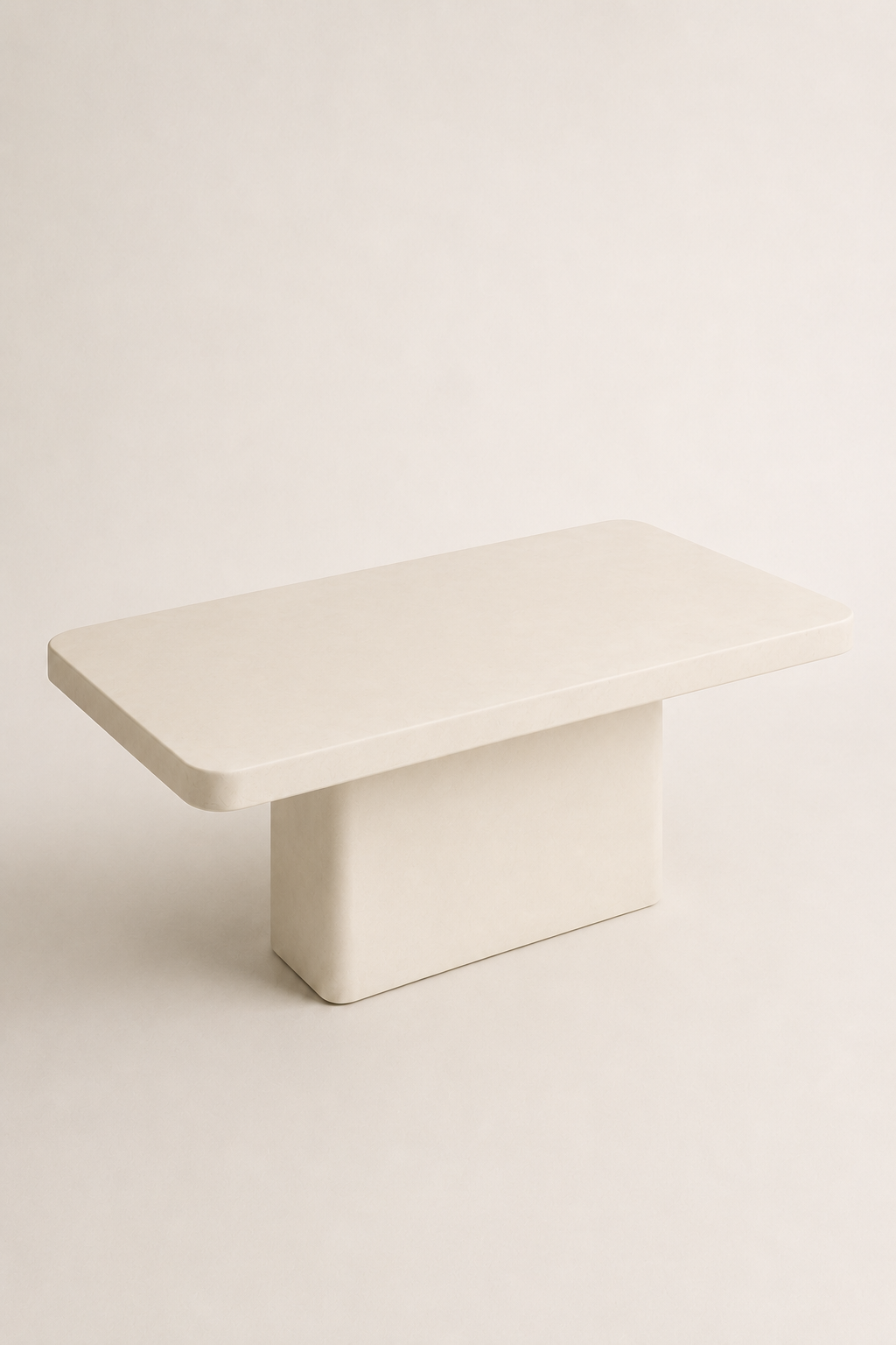 Monolite - Tavolo in microcemento bianco vanilla