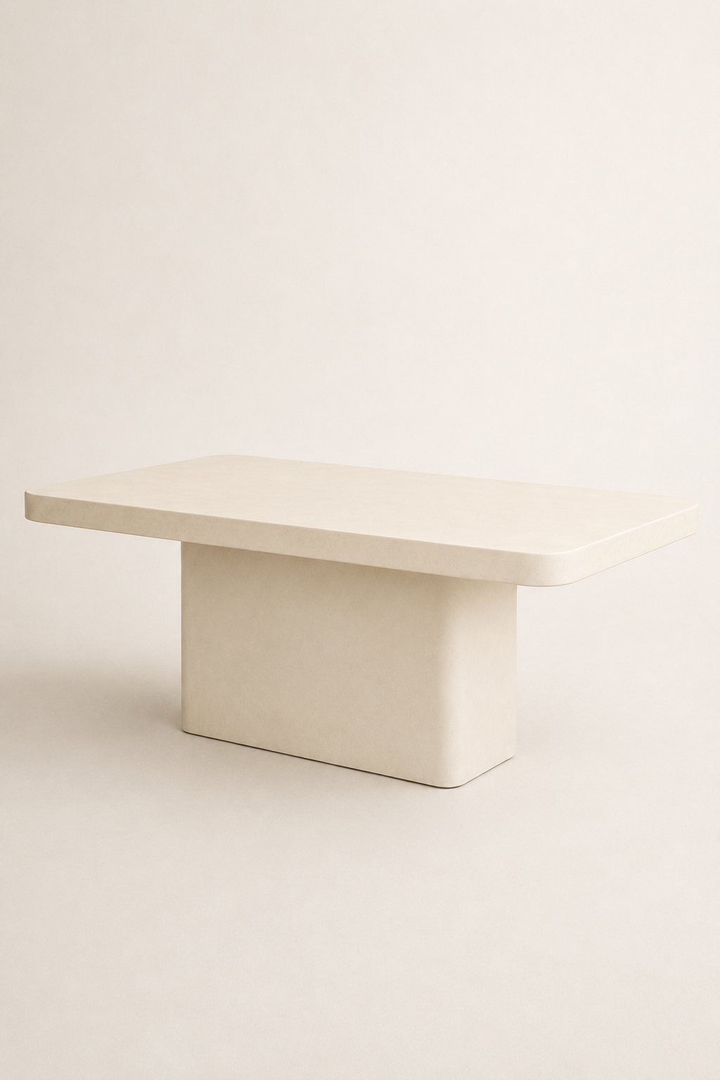 Monolite - Tavolo in microcemento bianco vanilla