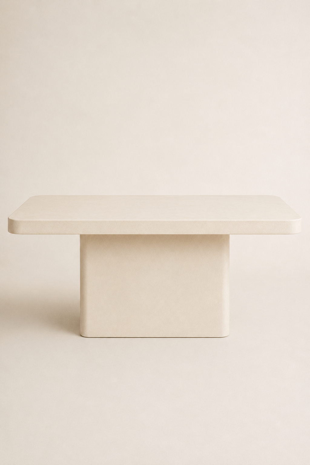 Monolite - Tavolo in microcemento bianco vanilla