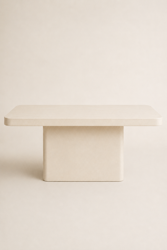 Monolite - Tavolo in microcemento bianco vanilla