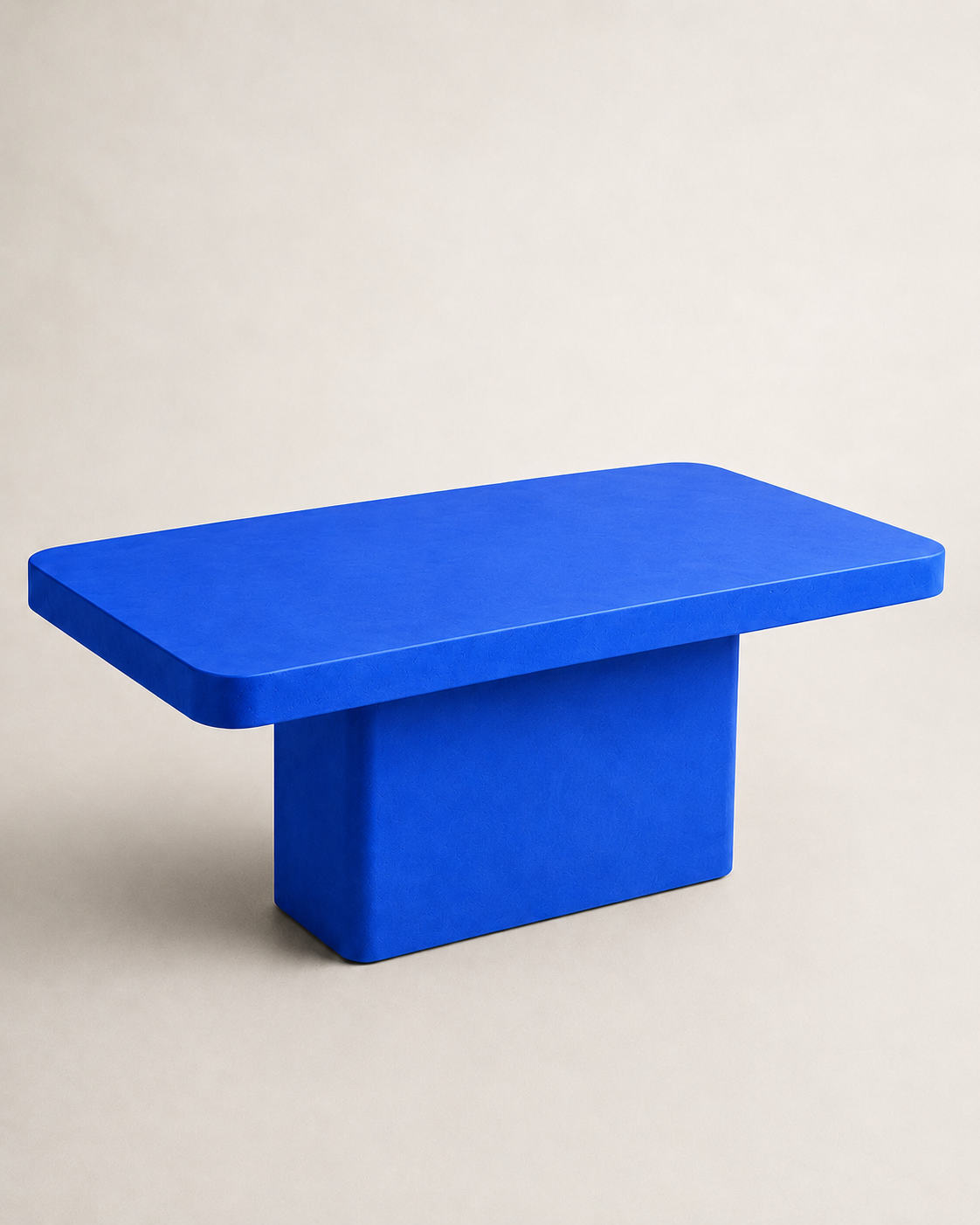 Monolite - Tavolo in microcemento blu elettrico