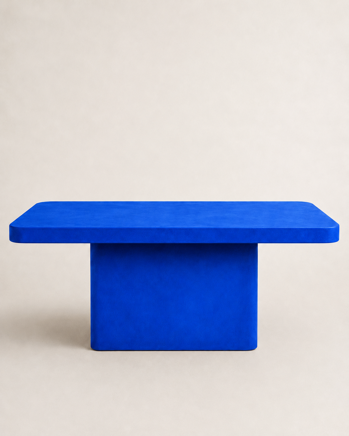 Monolite - Tavolo in microcemento blu elettrico