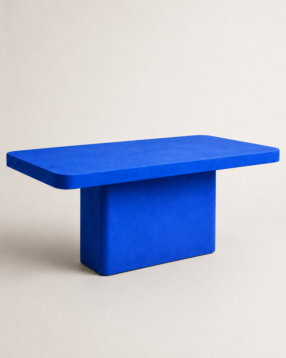 Monolite - Tavolo in microcemento blu elettrico
