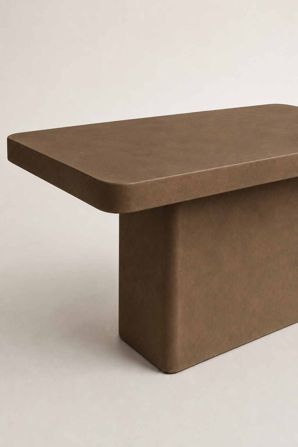 Monolite - Tavolo in microcemento bronzo