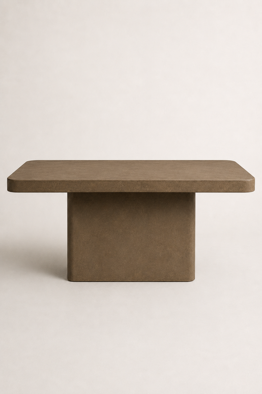 Monolite - Tavolo in microcemento bronzo