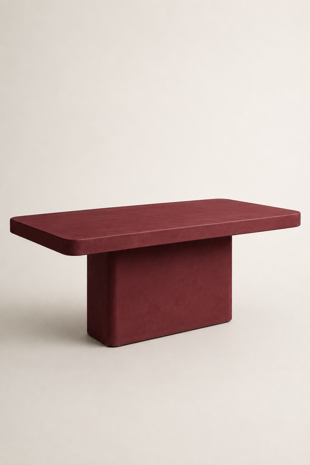 Monolite - Tavolo in microcemento burgundy