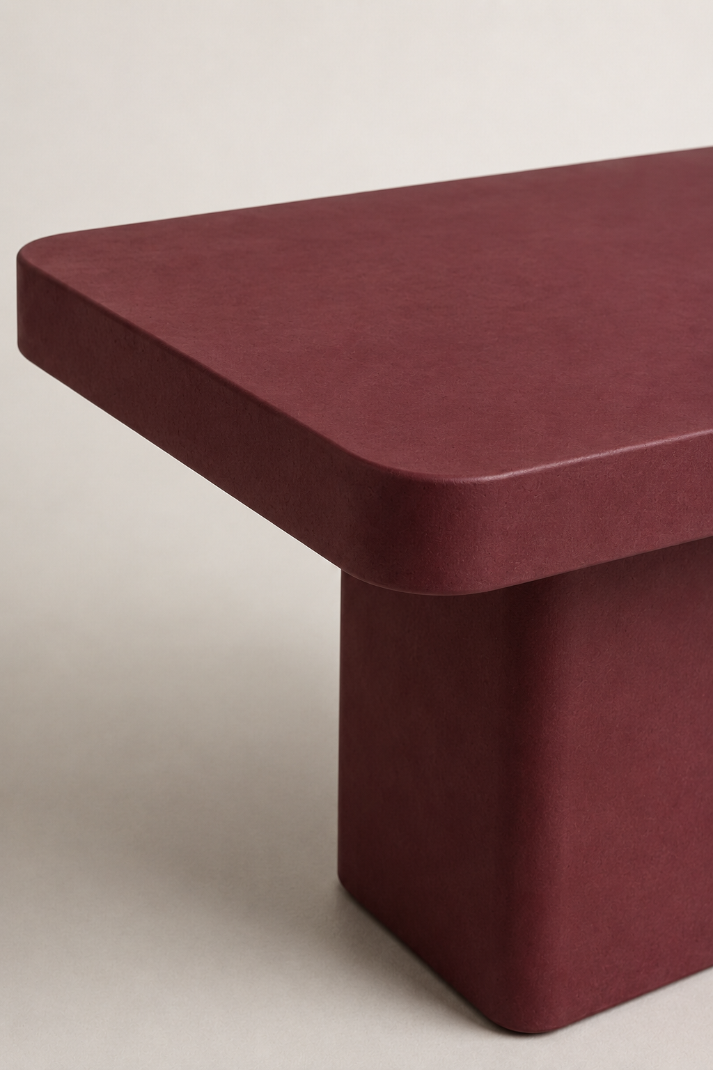 Monolite - Tavolo in microcemento burgundy