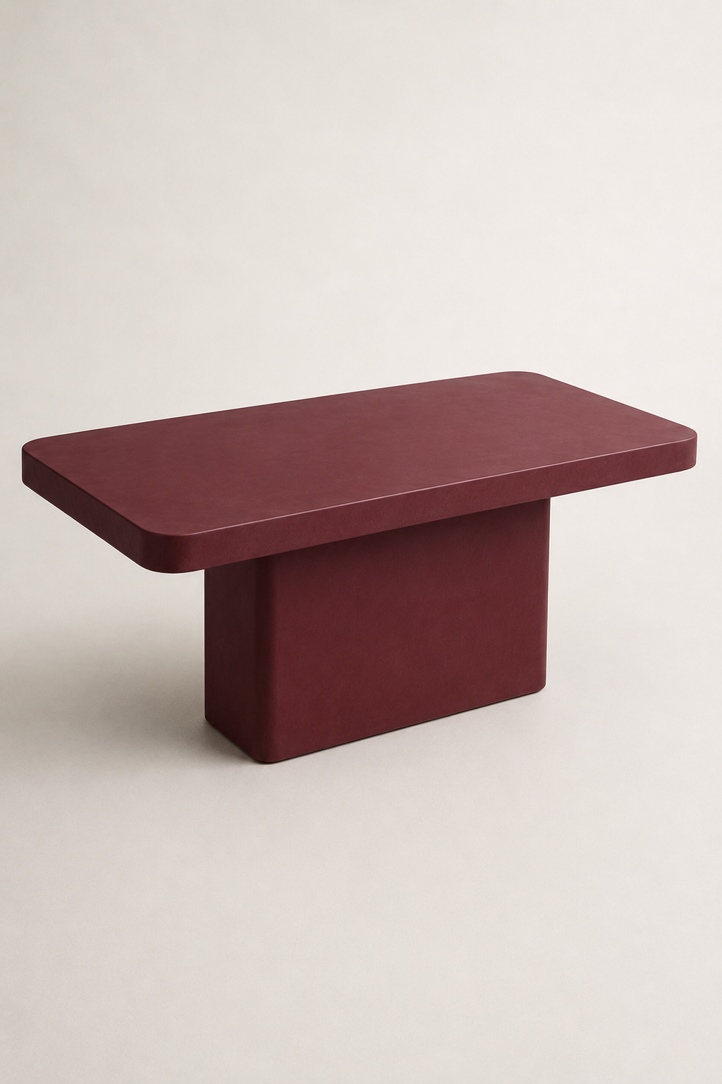 Monolite - Tavolo in microcemento burgundy