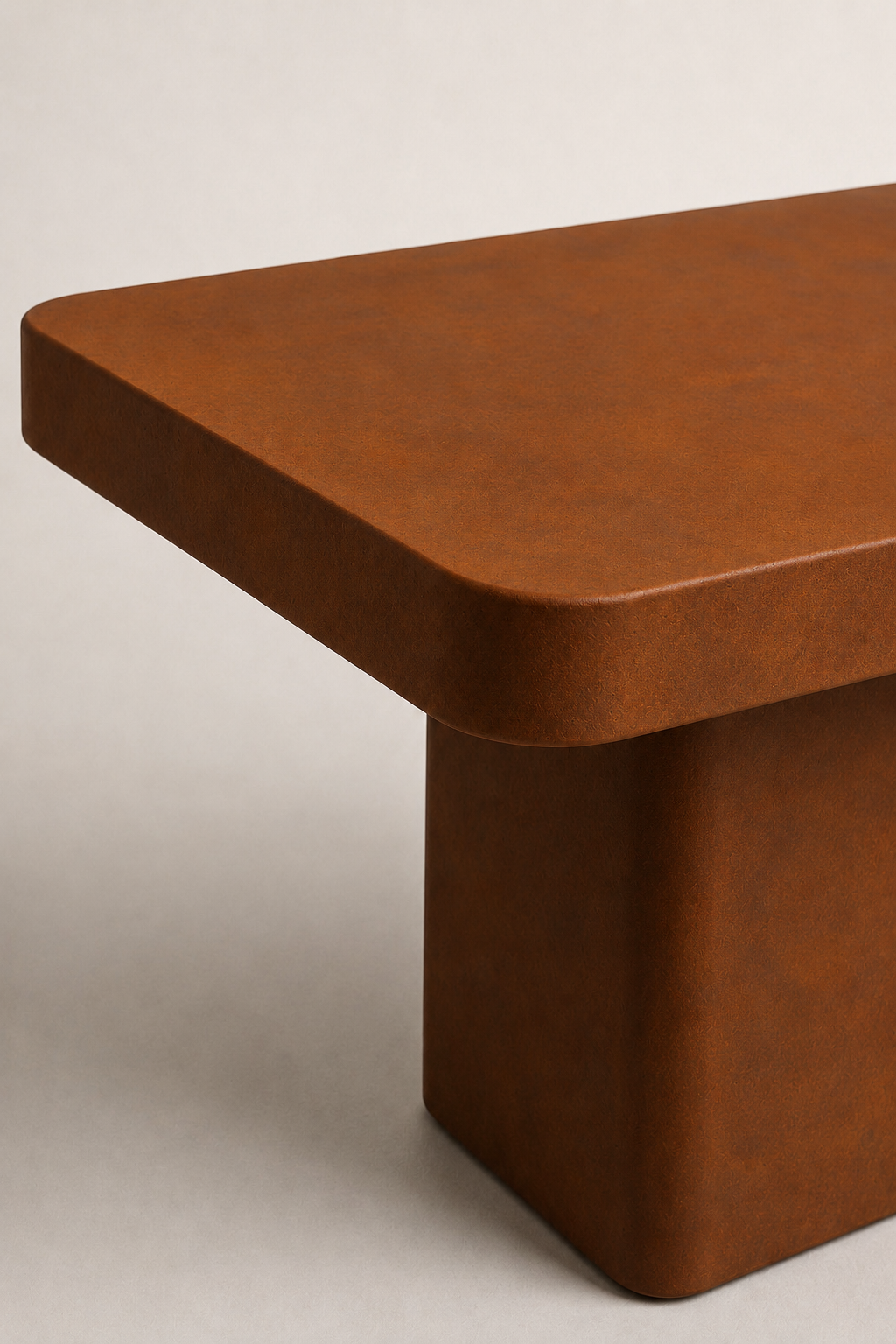 Monolite - Tavolo in microcemento corten