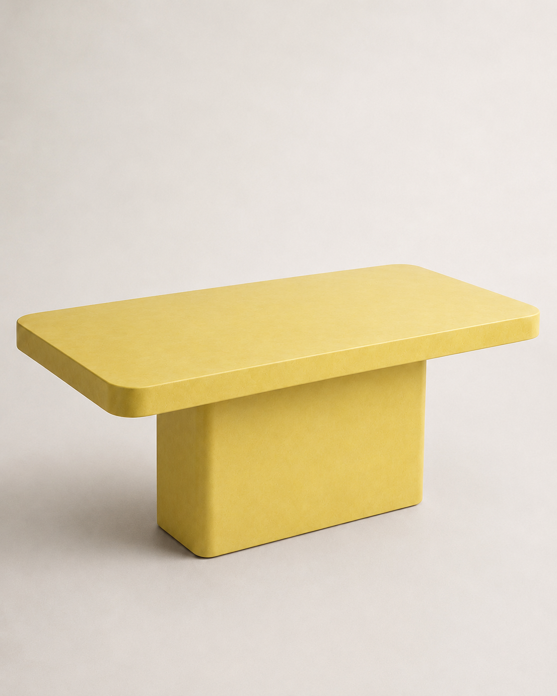 Monolite - Tavolo in microcemento Giallo Limone