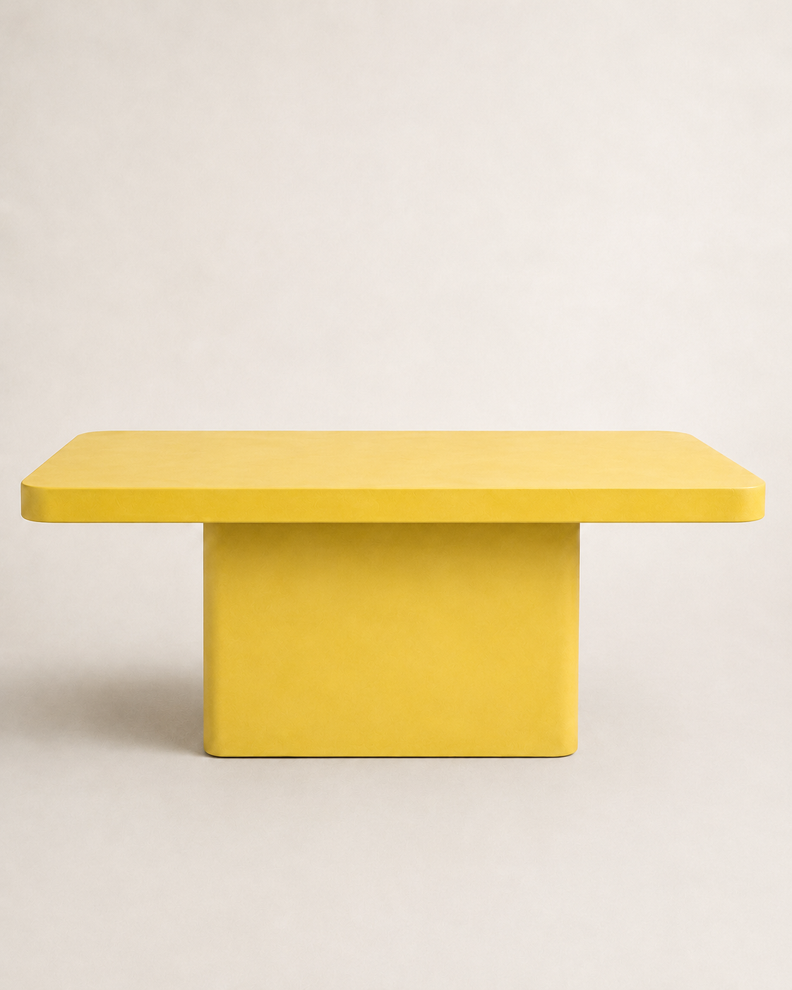 Monolite - Tavolo in microcemento Giallo Limone